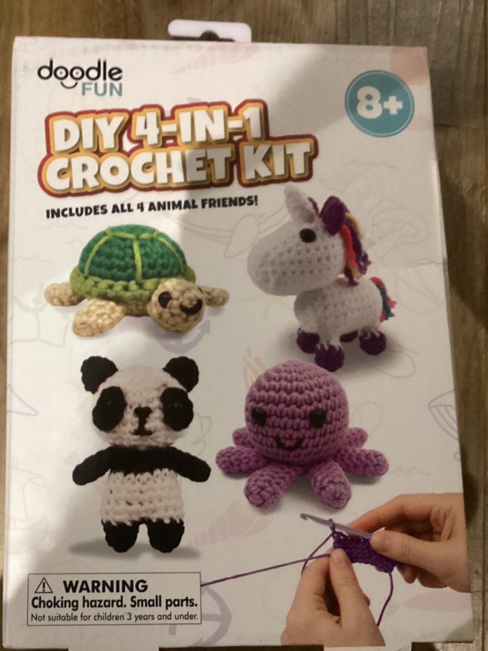 Doodle Fun DIY 4-in-1 Crochet Kit